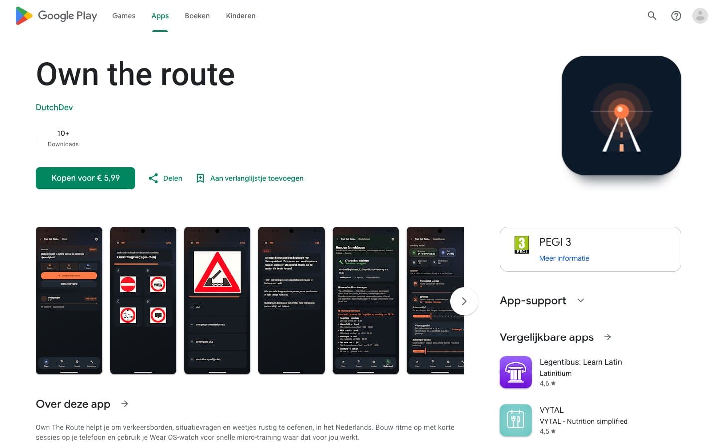 Own the Route — Live in de Google Play Store